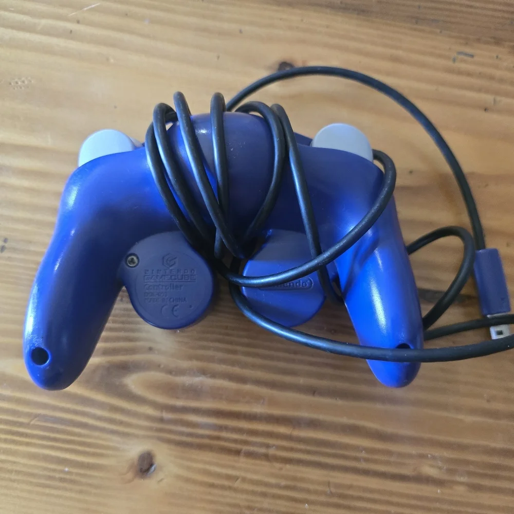 Official Nintendo GameCube Controller BLUE TESTED DOL-003
